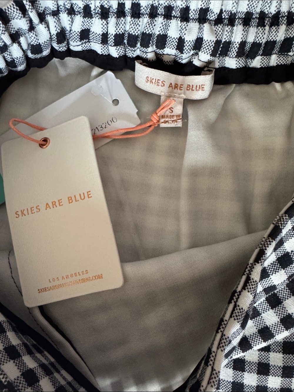 Skies Are Blue Black and White Gingham Pencil Skirt - Picture 2 of 4